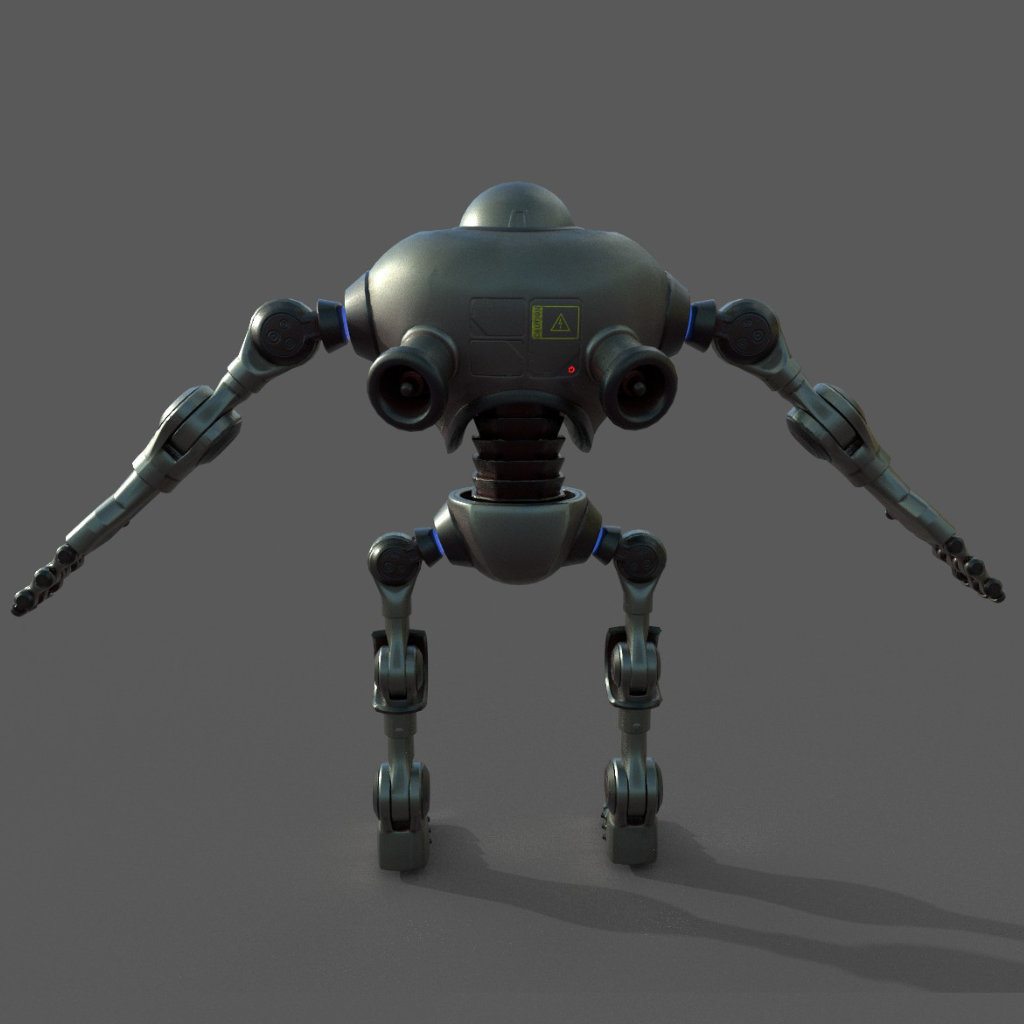 Robot - 3d Character Back