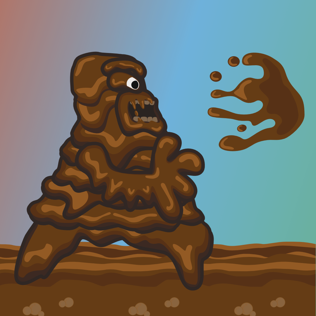 Mud 2D Character - Turtly - A Beach Fight