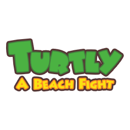 Turtly A Beach Fight - Game Logo Design