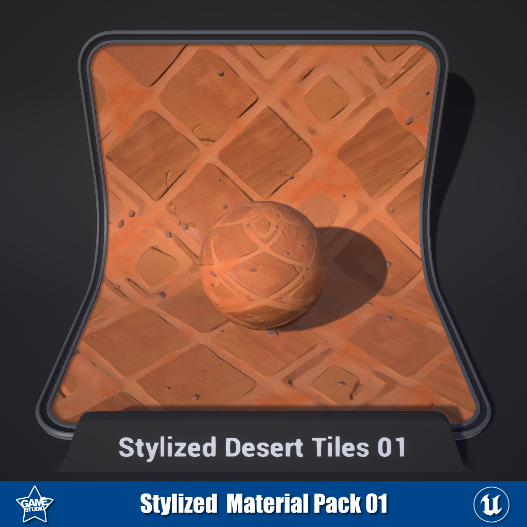 Stylized Desert Tile Materials 01