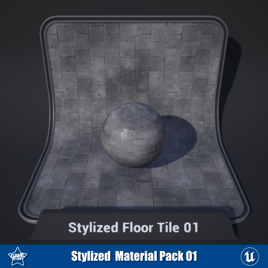 Stylized Floor Tile Materials 01