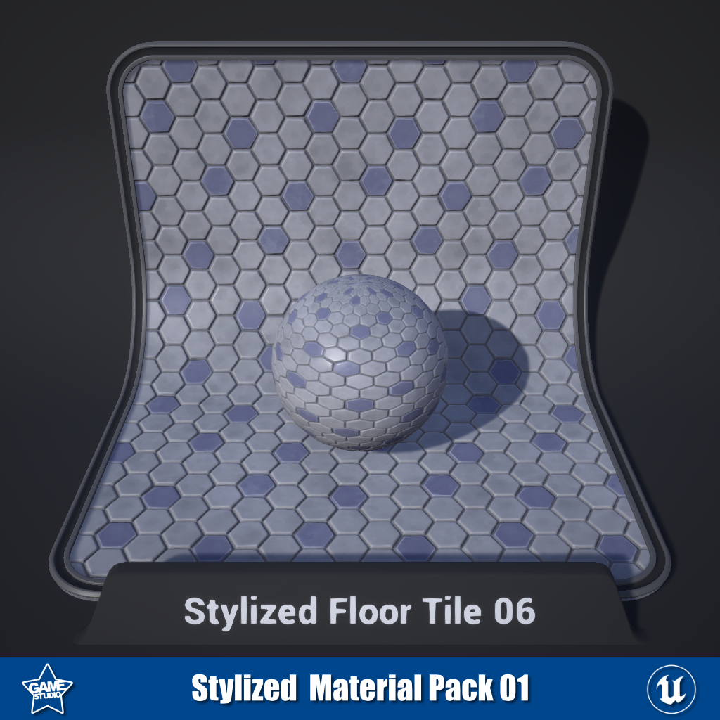 Stylized Floor Tile Materials 06