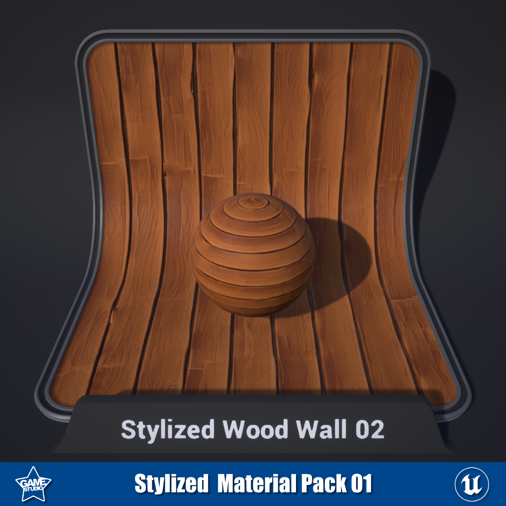 Stylized Wood Wall Materials 02
