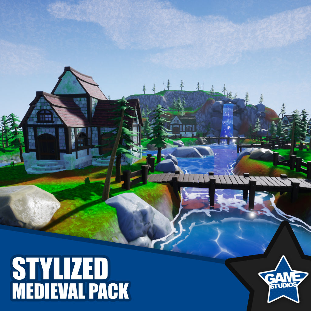Stylized Modular Medieval Village Pack