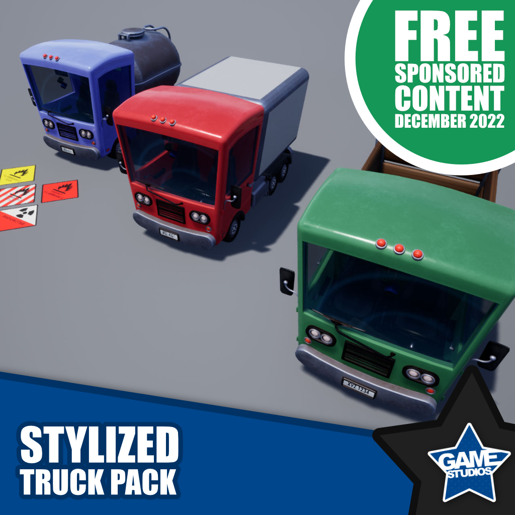 Our Stylized Truck Pack is in the FREE SPONSORED CONTENT of December 2022