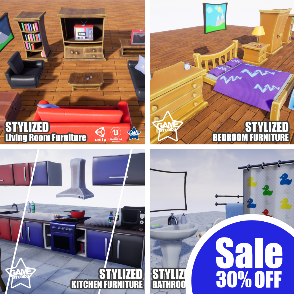 Get ready for massive savings with the Stylized Furniture Packs Sale available on the Unreal Marketplace Store!