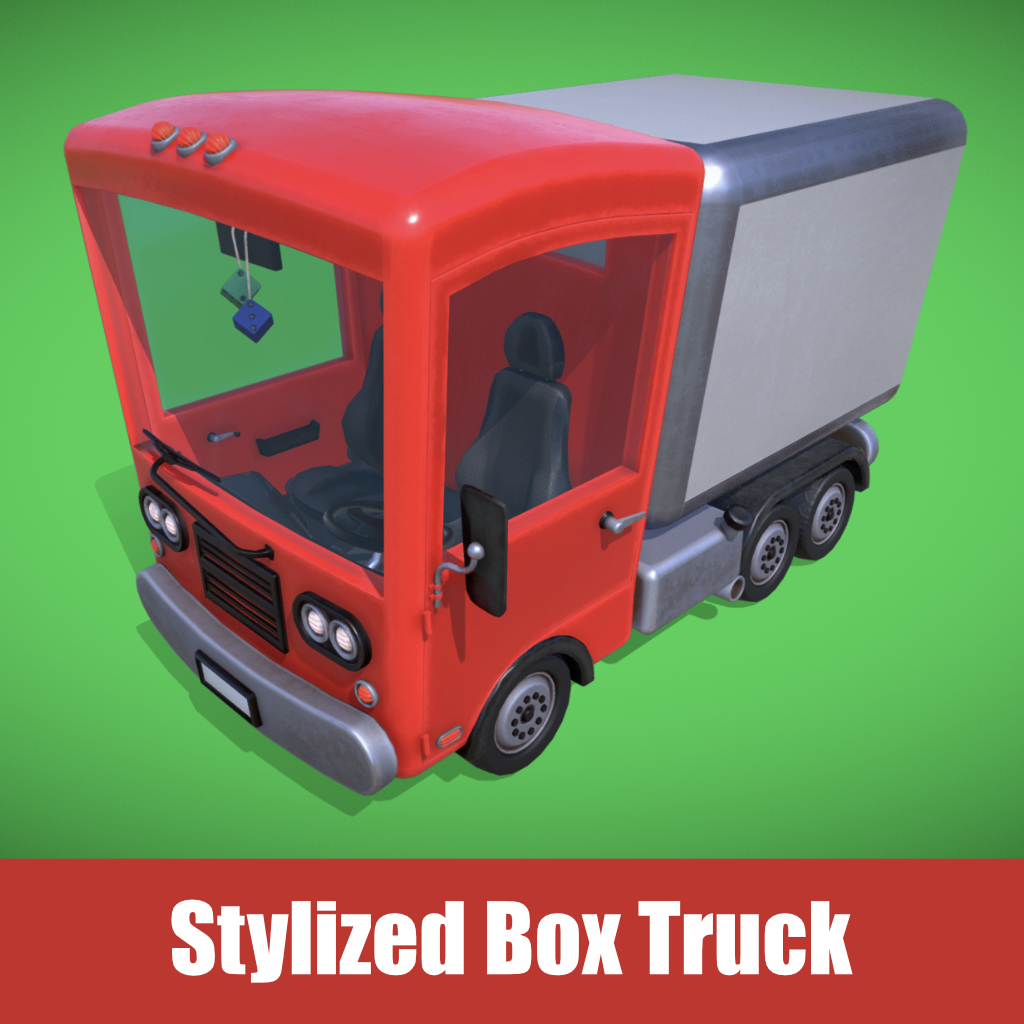 Introducing the Stylized Box Truck - A High-Quality, Game-Ready Vehicle Model