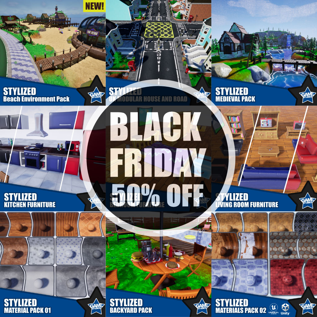 Unleash Your Creativity this Black Friday with Unreal Marketplace's Stylized Packs Extravaganza!