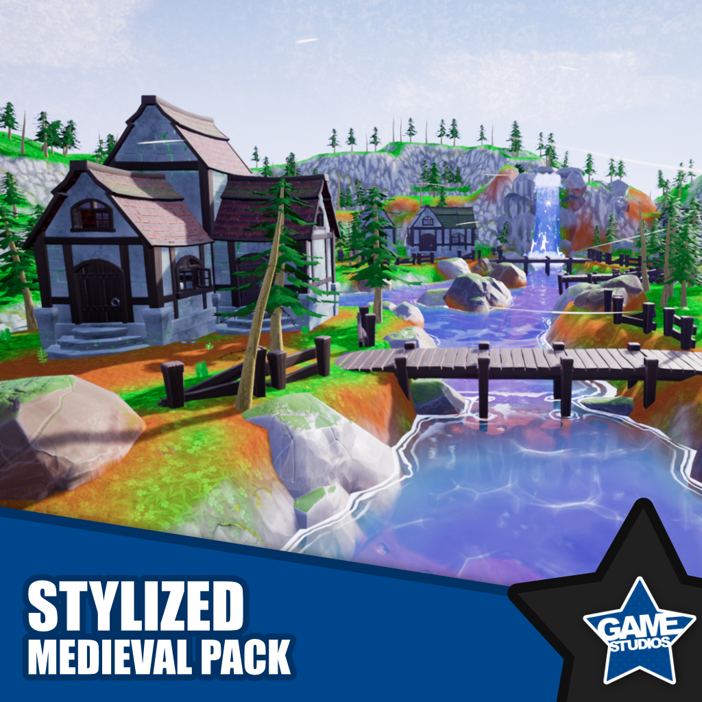 Stylized Modular Medieval Village Pack